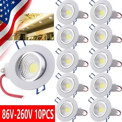 10Pack Dimmable LED Recessed Ceiling Light COB Downlight 7W/9W/12W Spotlight • $40.83
