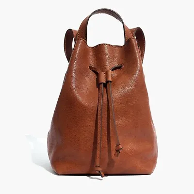 Madewell Somerset Mini Leather Backpack Purse Bag Cognac Tan • $89.99