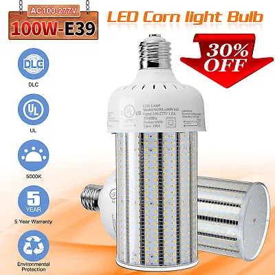 100W LED Corn Light Bulb (400 Watt Equivalent)  E39 Mogul Base 5000K Daylight US • $69.08