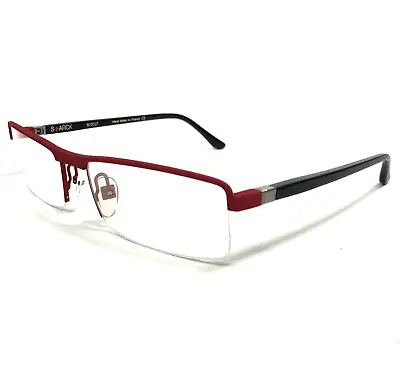 Starck Mikli Eyeglasses Frames SH1110 M02M Black Red Half Rim Biocut 57-18-140 • $199.99
