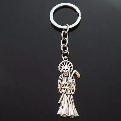 Grim Reaper Death And Evil Victim Pendants Silver Keychain Scary Halloween Gift • $6.99