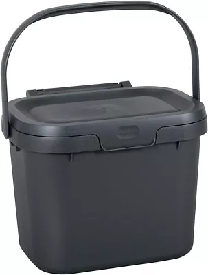 Addis 518251 Everyday Kitchen Food Waste Compost Caddy Bin 4.5 Litre Sliver • £11.87