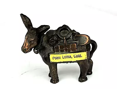 Vintage Metal Pack Donkey Figurine Mule Souvenir “Point Loma Calif.” 2 3/4  • $9.50