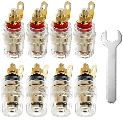 £13.28 • Buy Xiatiaosann 8PCS 4mm Banana Plug Socket Binding Post Speaker Terminal Amplifier