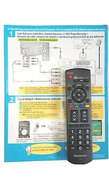 Genuine Panasonic N2qayb000221 Lcd Plasma Tv Remote - Tc-26lx85 Th-46pz80u  • $13.99