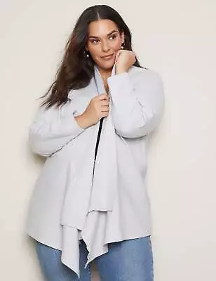 AUTOGRAPH - Plus Size Womens Jumper - Long Winter Cardigan Cardi Grey Sweater • $27.69