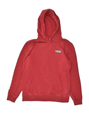 VANS Mens Graphic Hoodie Jumper Small Red Cotton AY12 • £20.78