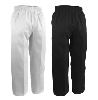 7.5 Oz. Karate Taekwondo PANTS Martial Arts Gi Uniform White/Black Size 0000-8  • $22.49