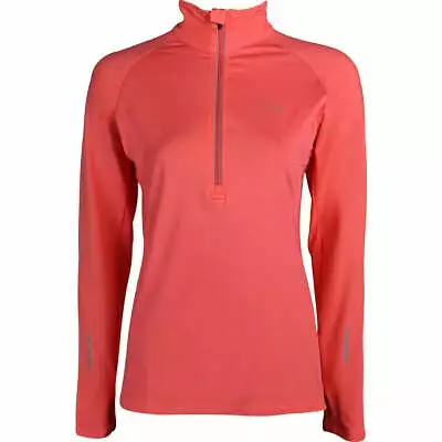 More Mile Womens Vancouver Half Zip Long Sleeve Running Top - Pink • £18.50