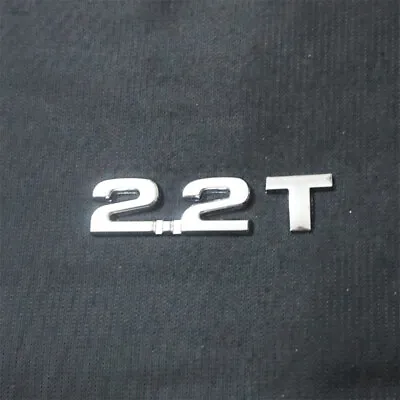 1x Chrome 2.2T Silver Metal Emblem Decal Badge Sticker 3D Diesel Turbo AWD Sport • £8.39
