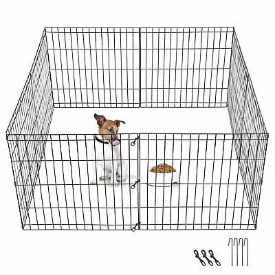 8-16panel 24 30 39  Metal Dog Cat Exercise Fence Playpen Kennel For Pet   • $31.58