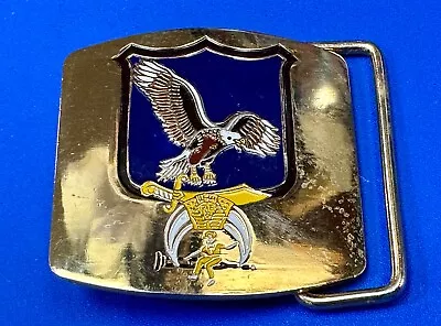 Eagle & Masons Shriners Moon Star Sword Gold Tone Belt Buckle • $23.50