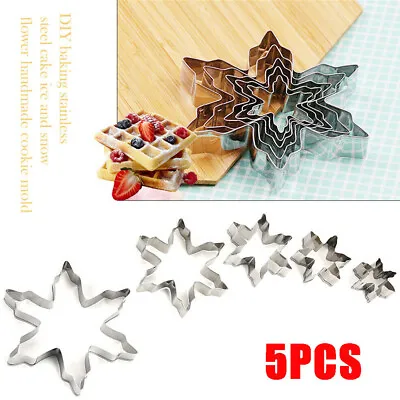 £8.64 • Buy Snowflake Cookie Cutter Stainless Steel Biscuit Pastry Mold Cake Decor Tool DIY