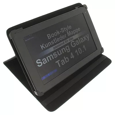 Bag F Samsung Galaxy Tab 4 10.1 Book Protection Style Tablet Sleeve Holder Black • £24.58