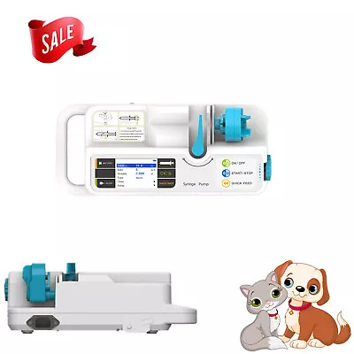 Medical Syringe Infusion Pump Standard IV Fluid Injection Control Alarm SP950VET • $319