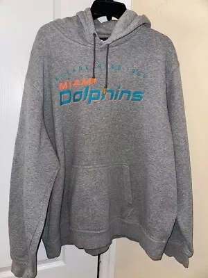 Nike Miami Dolphins Hoodie Sweater NFL  Apparel Men's Size XXL Gray Very Nice • $32.99