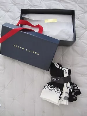 Ralph Lauren  Women Set Of 6 Pairs Of Socks With Roll Top - New And Boxed • £10