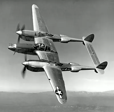 World War Two Photo Lockheed P-38 Lightning Fighter Plane  WW2 WWII 5831 • $6.49