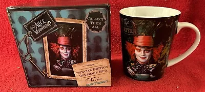 Disney Alice In Wonderland Mad Hatter Mug +box Blockbuster Exclusive Johnny Depp • $25