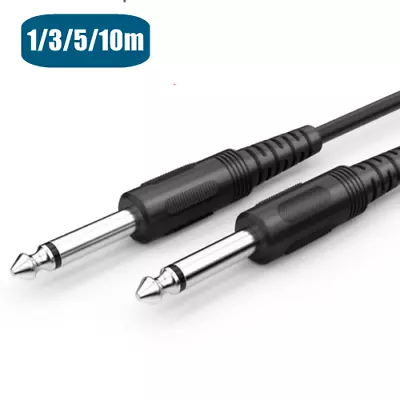 1M-10M 6.35mm 1/4  Jack Mono TS Male To Male Guitar Audio Cable Amplifier Cable • $8.95