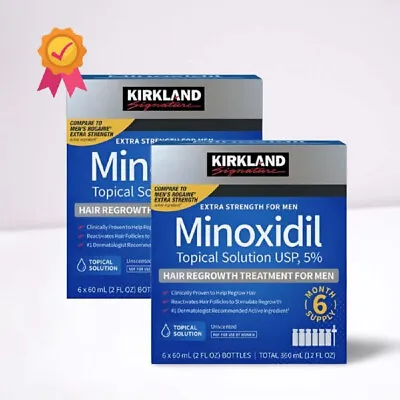 12 MONTHS Kirkland Minoxidil 5% Extra Strength Men Hair Regrowth EXP: 10/2025 • $54.99