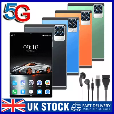 5G 10.1'' Ultra-thin Tablet PC Pad HD 12G+640G Dual-Card & WIFI Android12 16MP • £59.55