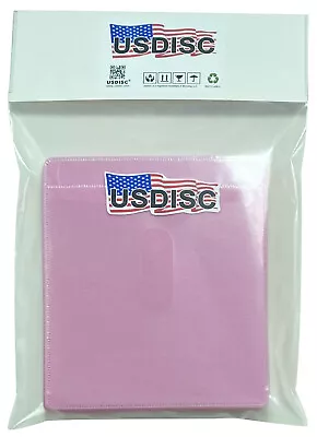 200 USDISC Plastic Sleeves Double-sided 2 Disc (Pink) • $6.45