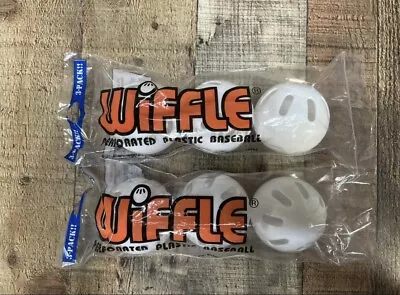 Wiffle® Perforated Plastic Baseballs Wiffle Balls (6 Balls TOTAL) Free Shipping • $18.75