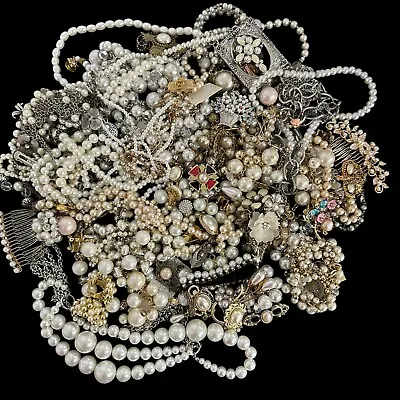 Vintage To Now Costume Pearls Fashion Jewelry Repurpose Harvest Craft Lot 4 Lbs • $39.99