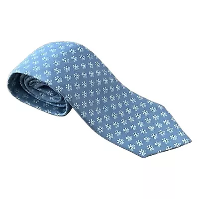 Men's Vineyard Vines Custom Collection Blue And White 100% Silk Tie 3.5 X 60.5 • $19.99