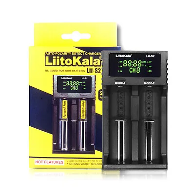 Liitokala Lii-   LCD 2 Slots For 18650 26650 21700 18350 AA Q5M0 • £12.88