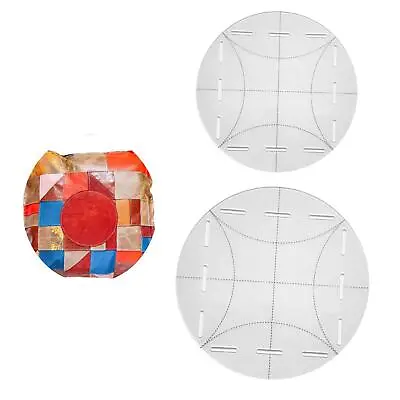 2Pcs Quilting Template Round Quilt Circle Template Sewing DIY Patchwork Tool • £12.42