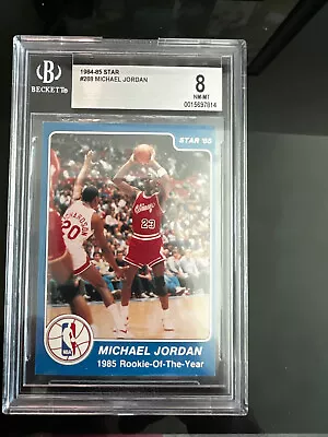 1984 Star Basketball #288 Michael Jordan RC Rookie HOF BGS 8 LOW POP - VERY RARE • $6500