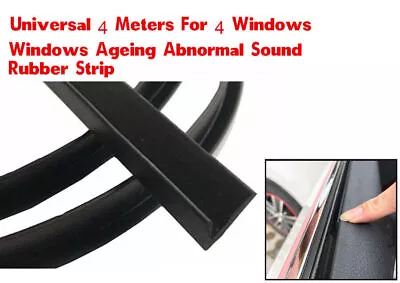 4M Black Rubber Sealed Strip Car Front Rear Side Window Edge Trim Weatherstrip • $24.89