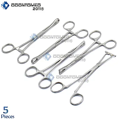 ODM 5 Pieces Body Piercing Instruments Kit Tools Penington ForcepsDs-1116 • $14.75