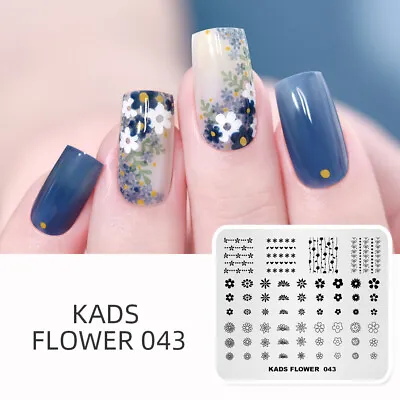 KADS Nail Art Stamping Plates Nail Art Stencil Template Flower Leaves 62 Styles • $2.84