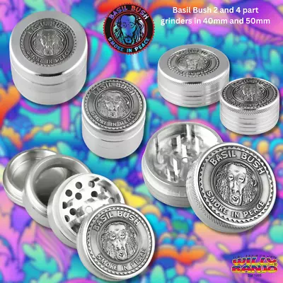 Official Basil Bush 2 Part 4 Part High Quality Herb Grinders In 40mm And 50mm • £8.99