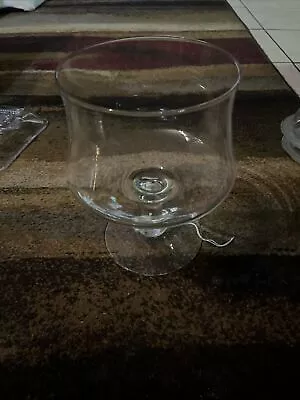 Vintage Etched Crystal Glasses Set Of 6 Wide Mouth  • $12