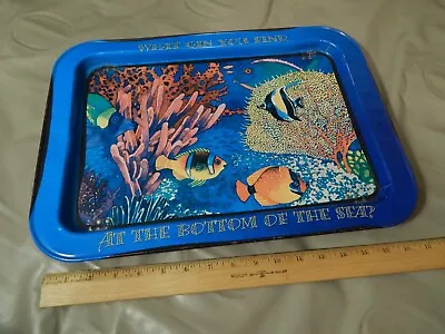 What Can You Find At The Bottom Of The Sea? (17'') Metal TV Serving Tray 420 • $30