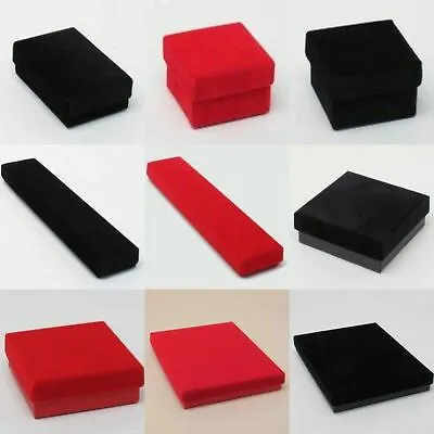 Pack Of 12 Velour Gift Boxes Wholesale High Quality Bracelet Ring Necklace Boxes • £14.99