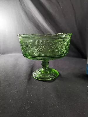 VINTAGE E O BRODY CO PRESSED GLASS CANDY DISH EMERALD GREEN Perfect Condition • $22.99