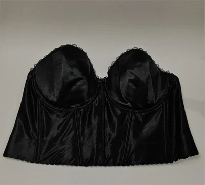 $15.39 • Buy Va Bien Strapless Low Back Longline Bustier Boning SN 506 Black 40C Corset