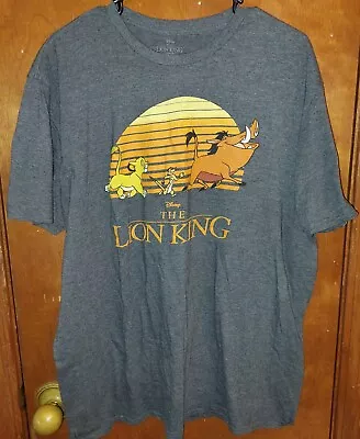 Disney Lion King T Shirt Gray Mens XL Preowned • $7