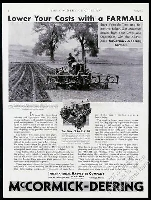 1932 McCormick Deering Farmall 30 Tractor Photo Vintage Print Ad • $29.97