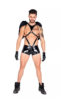 NEW Sexy ROMA Men's DARK Evil ANGEL Singlet ROMPER Halloween PARTY Costume VINYL • $59.39