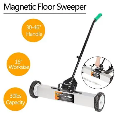 24 In Magnetic Roller Sweeper Magnet Pick Up Tool 30lbs Capacity 7  Wheels • £39.99