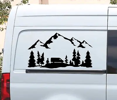 Mountain Scenery Caravan Campervan Motorhome Vinyl Window Sticker Car Decal Van • £5.99