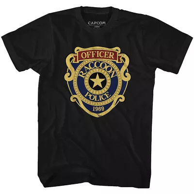 Resident Evil Raccoon City Police Badge Adult Black Tee Shirt • $22.94