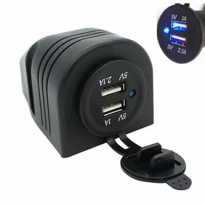 Dual USB Car Cigarette Lighter Socket Splitter 12V Charger Power Adapter Outlet • $11.14