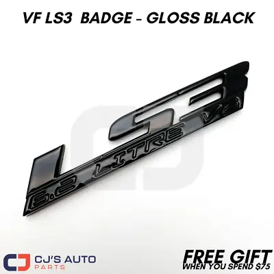$29.71 • Buy Holden Gloss Black VF V8 LS3 6.2 Commodore SS Calais Sedan Wagon Ute Badge